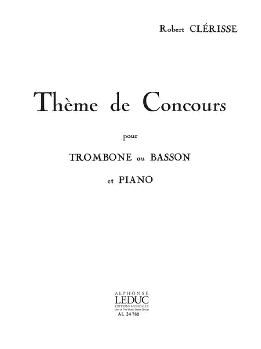 Theme De Concours (bassoon & Piano) Bassoon Solo scores gallery preview page 1