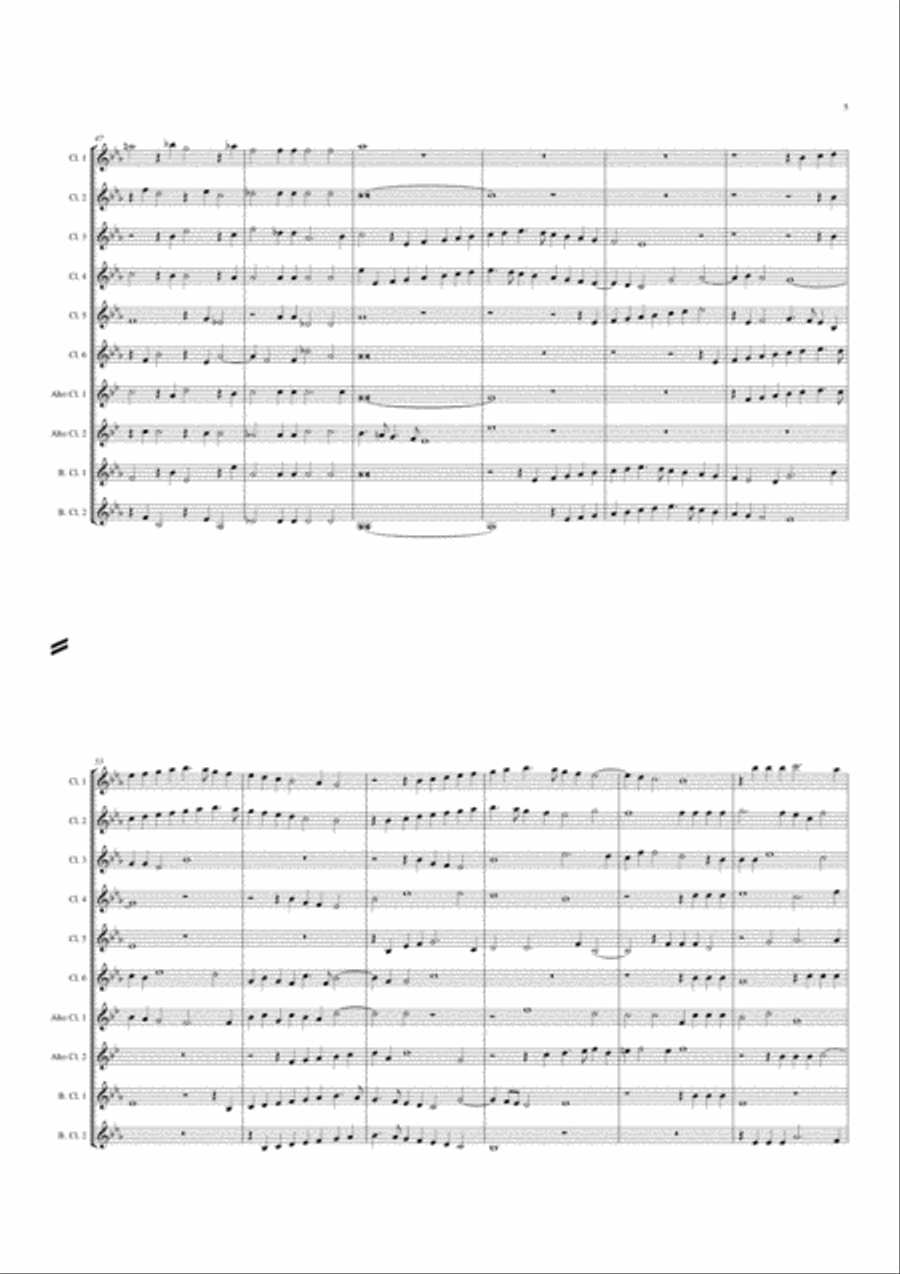 Canzon Duodecimi Toni A 10 Clarinet Choir scores gallery preview page 5