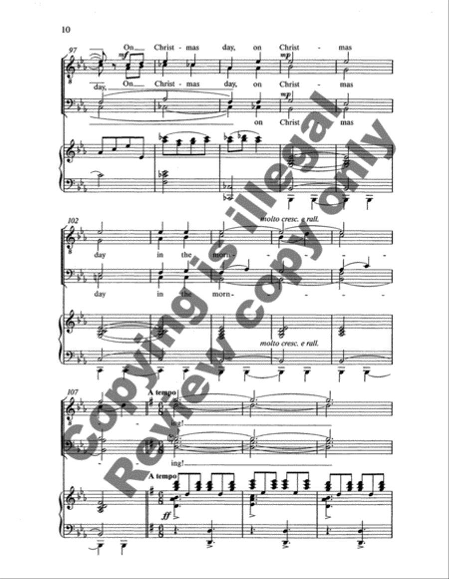 Christmas Trilogy: 1. I Saw Three Ships TTBB scores gallery preview page 14