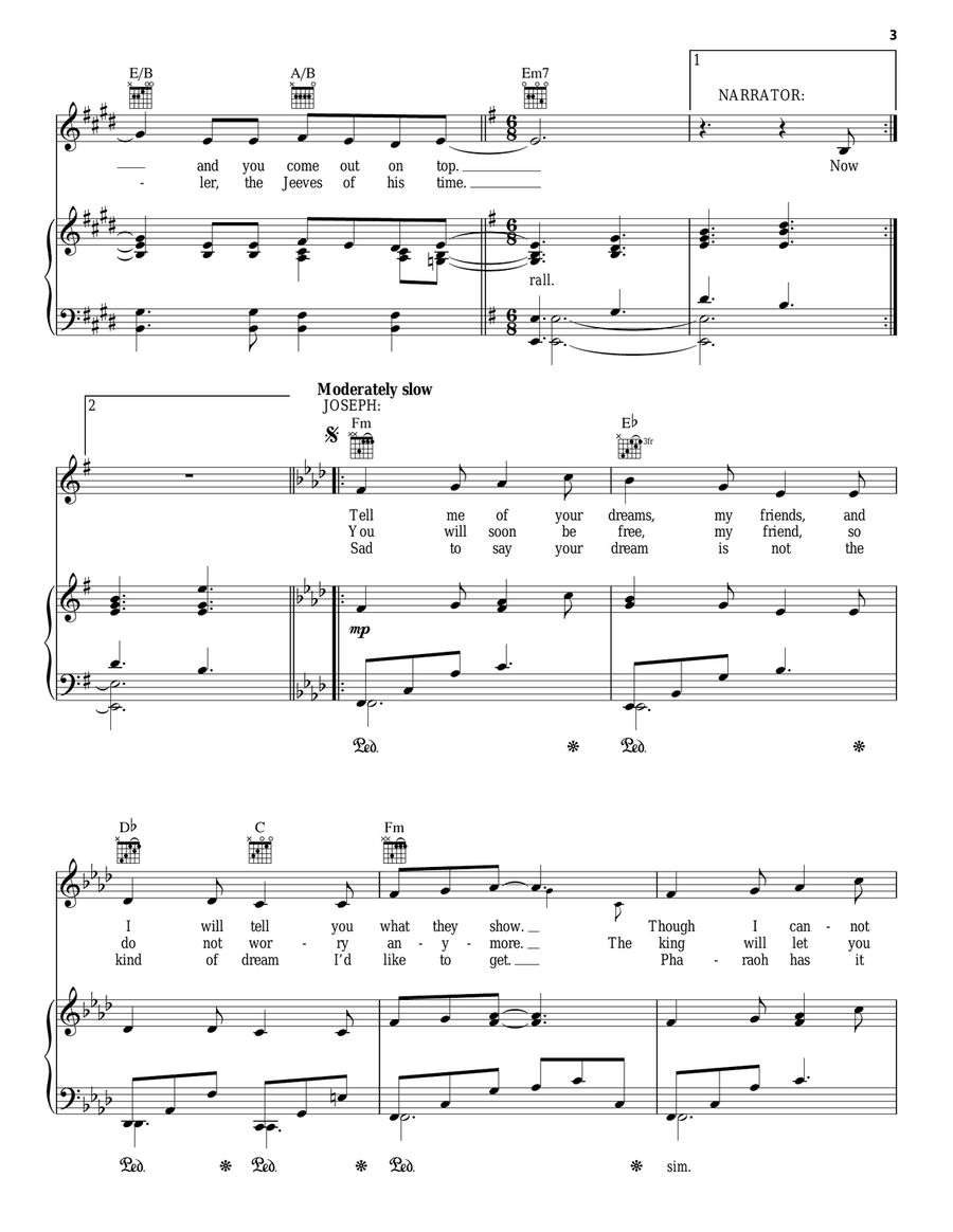 Go Go Go Joseph Piano, Vocal, Guitar scores gallery preview page 3