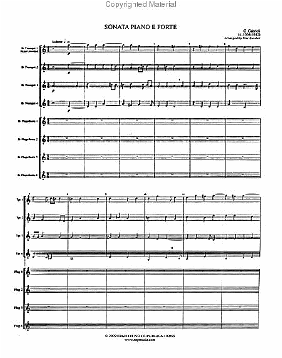 Sonata Piano e Forte Small Ensemble scores gallery preview page 3
