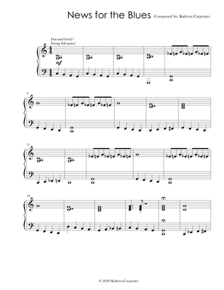 News for the Blues (Intermediate Piano)