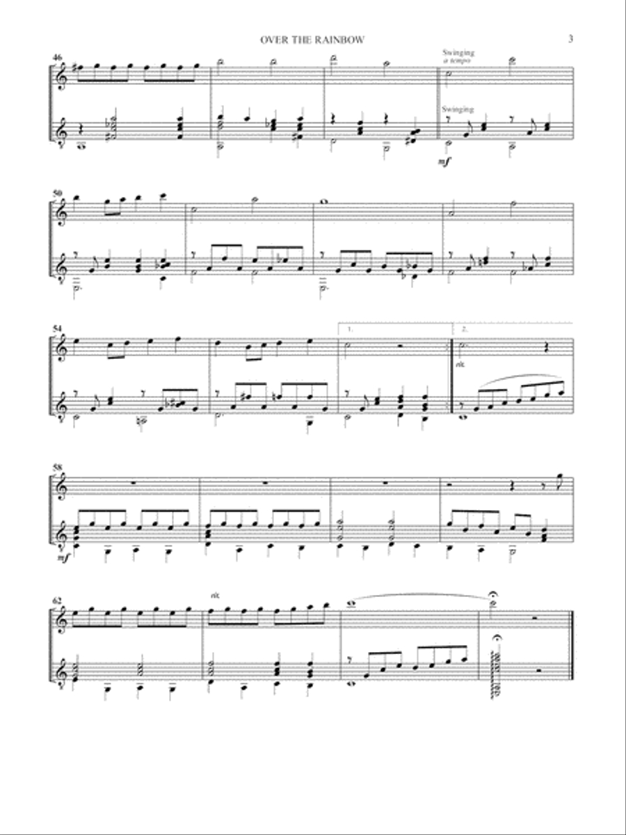 Over The Rainbow Small Ensemble scores gallery preview page 4