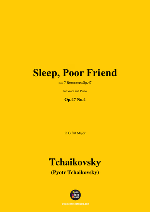 Book cover for Tchaikovsky-Sleep,Poor Friend,in G flat Major,Op.47 No.4