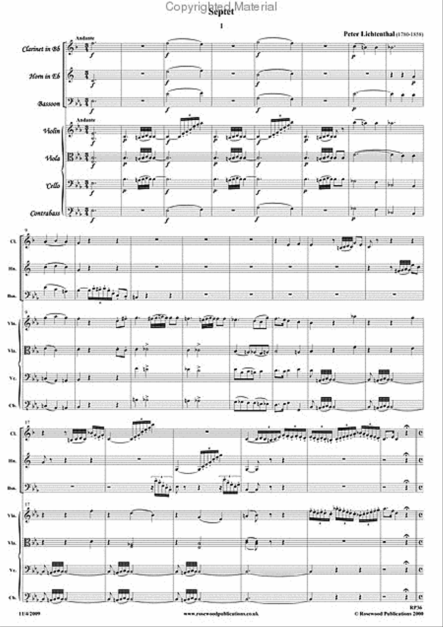 Septet Clarinet scores gallery preview page 2