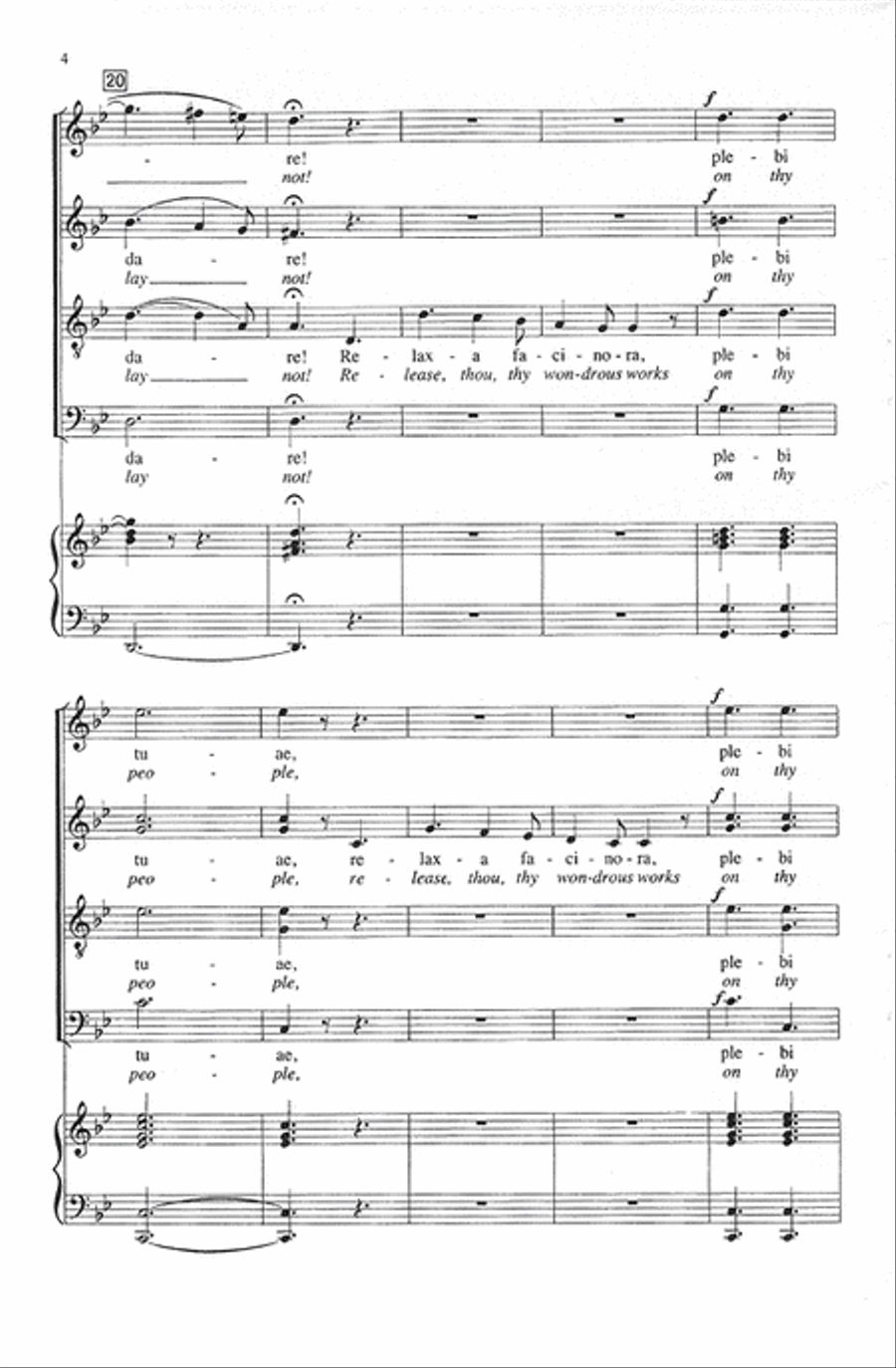 Veni Domine (op. 39) (Come, Thou Son of God) 4-Part scores gallery preview page 4