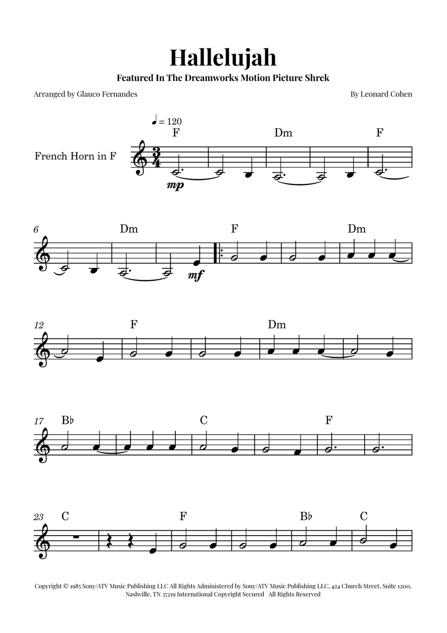 Hallelujah Chamber Music scores gallery preview page 1