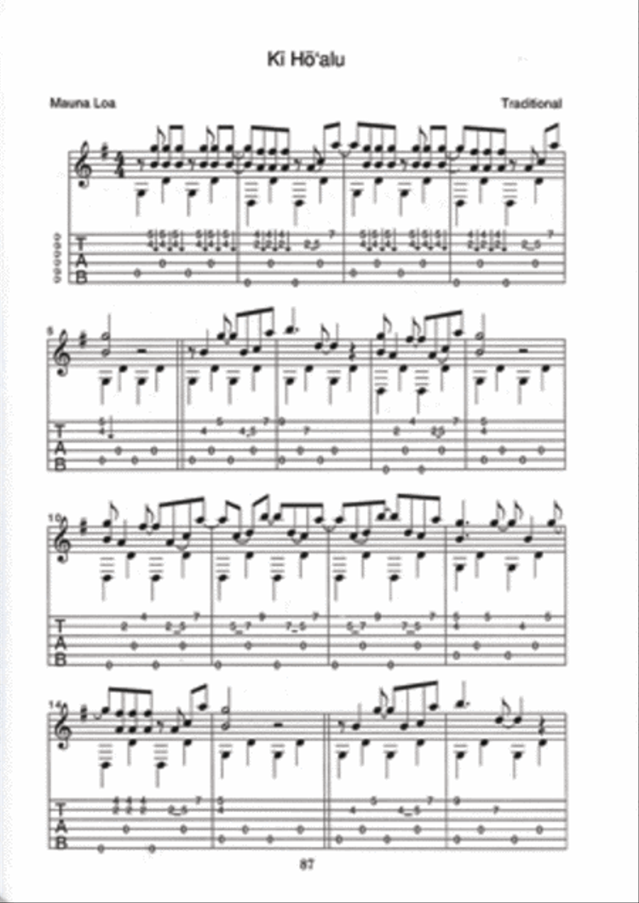 Learn to Play Hawaiian Slack-Key Guitar Fingerpicking Guitar scores gallery preview page 6