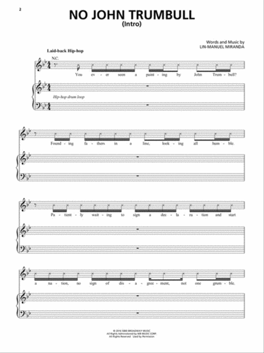 The Hamilton Mixtape Piano, Vocal, Guitar scores gallery preview page 4