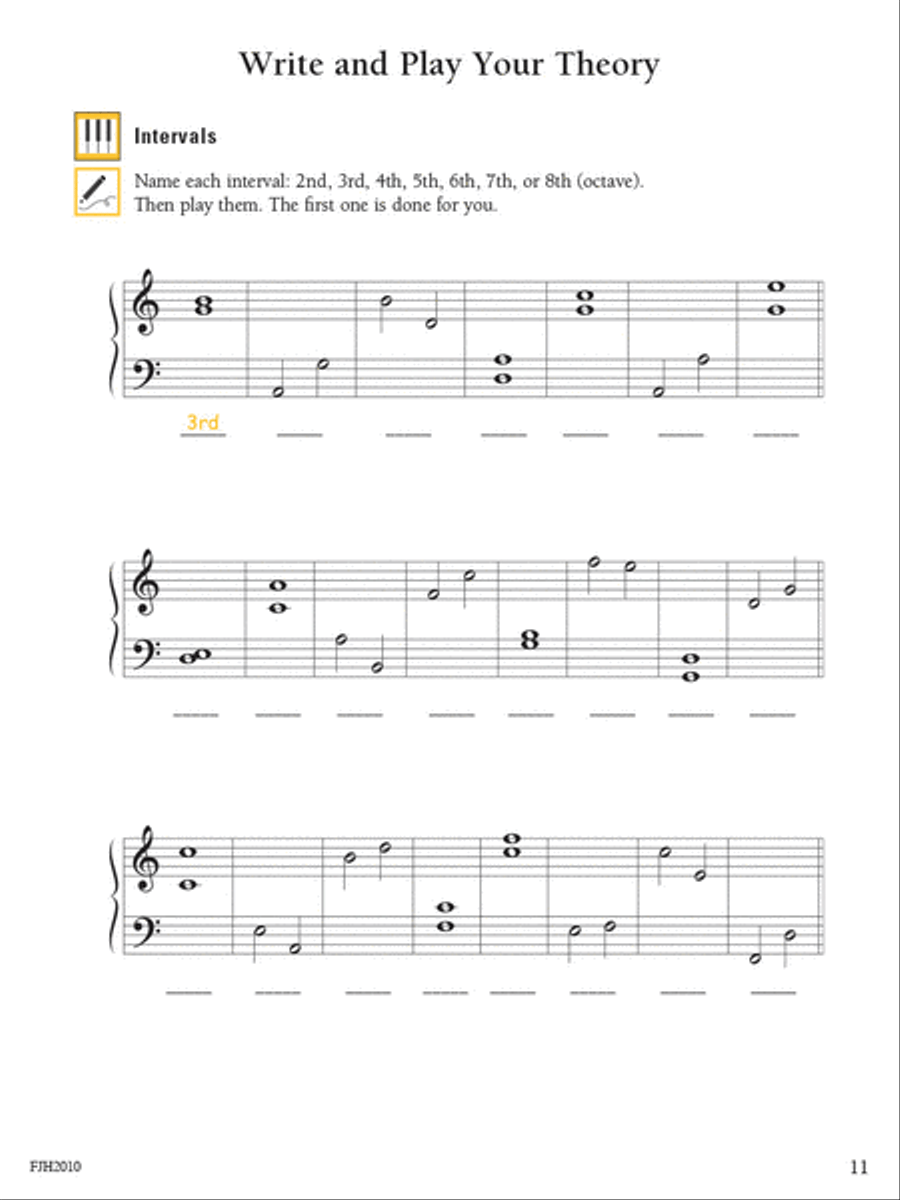 Write, Play, and Hear Your Theory Every Day, Book 3 Piano Method scores gallery preview page 5