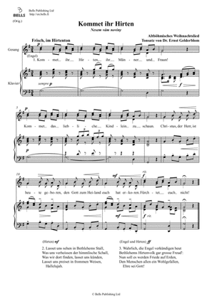 Kommet ihr Hirten (Duet) (Original key. G Major)