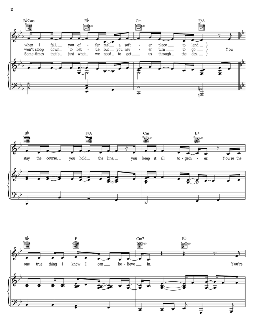 Push Piano, Vocal, Guitar scores gallery preview page 2