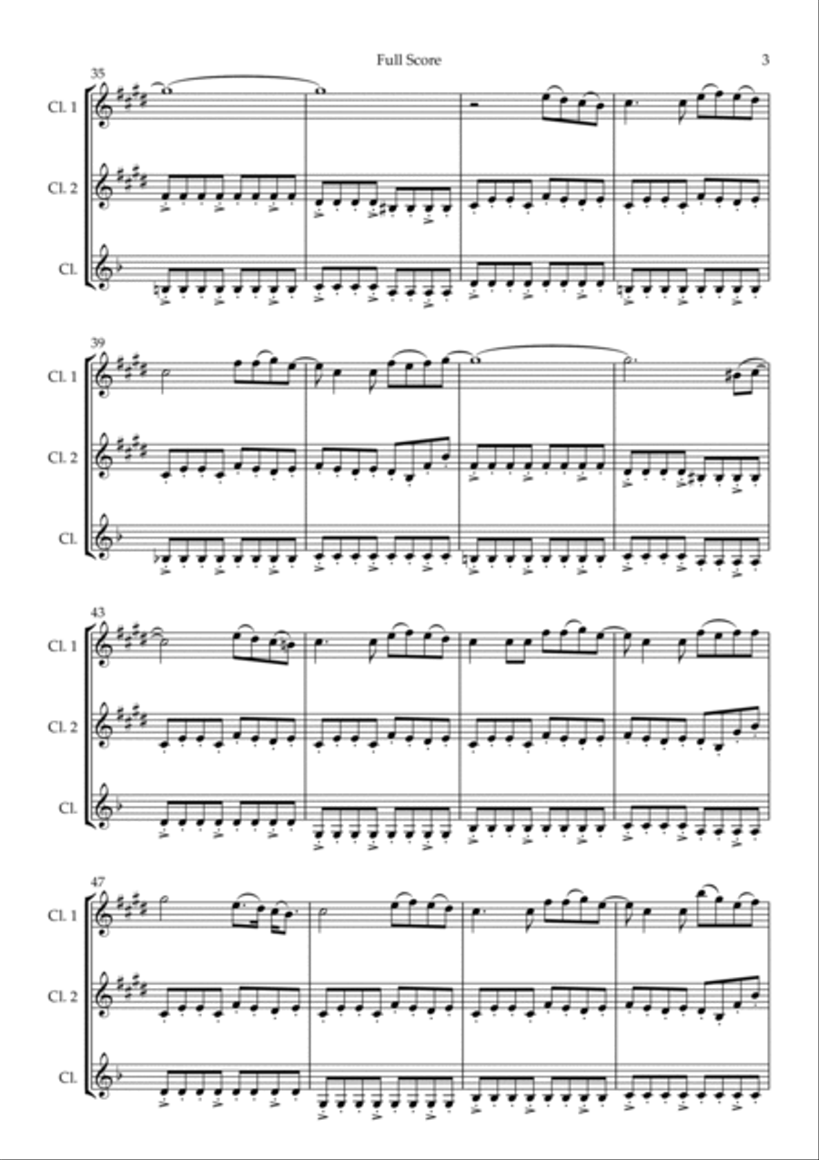 Toss A Coin To Your Witcher Clarinet Trio scores gallery preview page 3