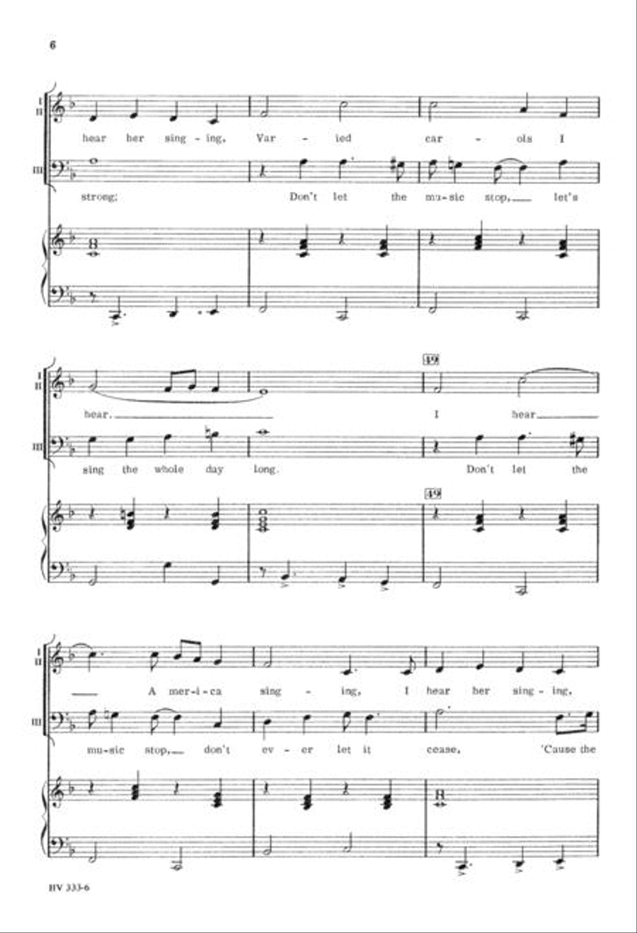 Don't Let the Music Stop Don't Let the Music Stop 3-Part scores gallery preview page 6