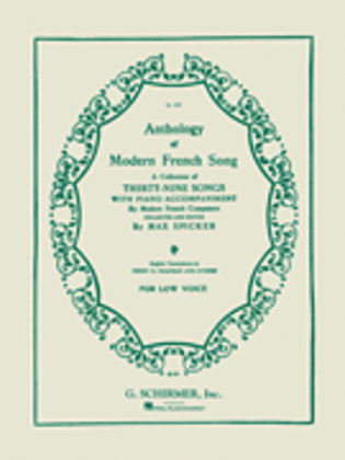 Book cover for Anthology of Modern French Song (39 Songs)