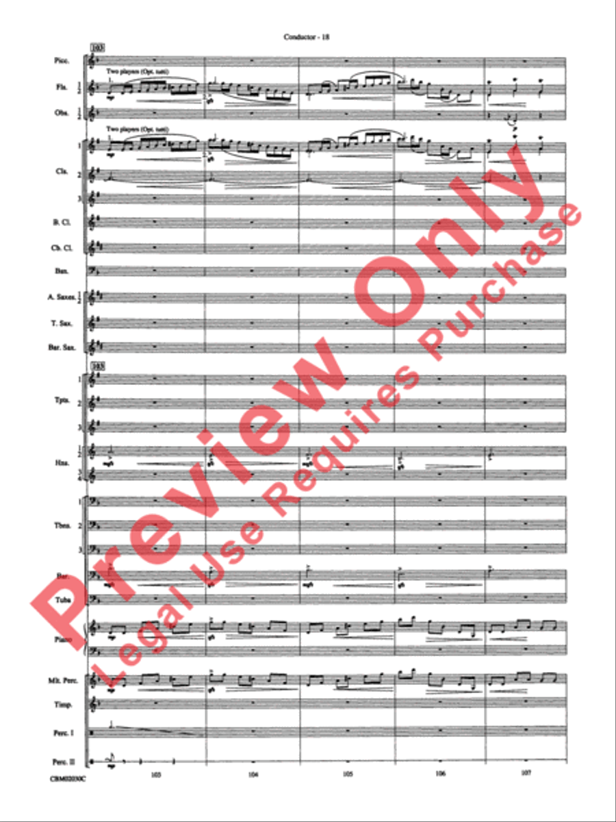 John Williams: Fantasy of Flight (Medley) Concert Band scores gallery preview page 21