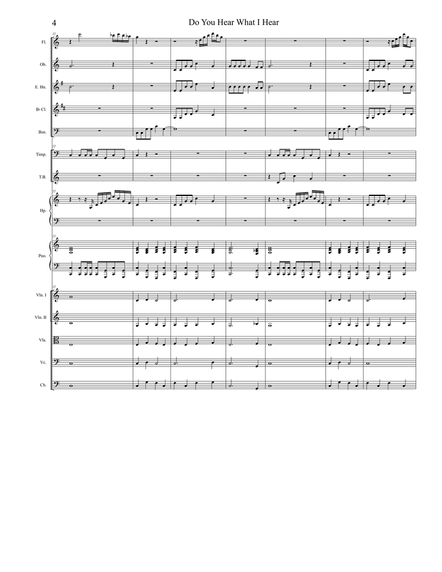 Do You Hear What I Hear Full Orchestra scores gallery preview page 4