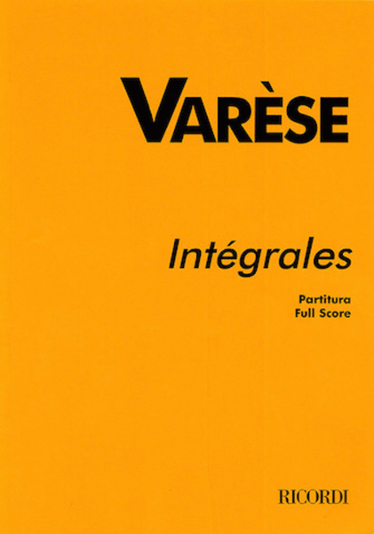 Integrales by Edgard Varese Percussion Ensemble - Sheet Music