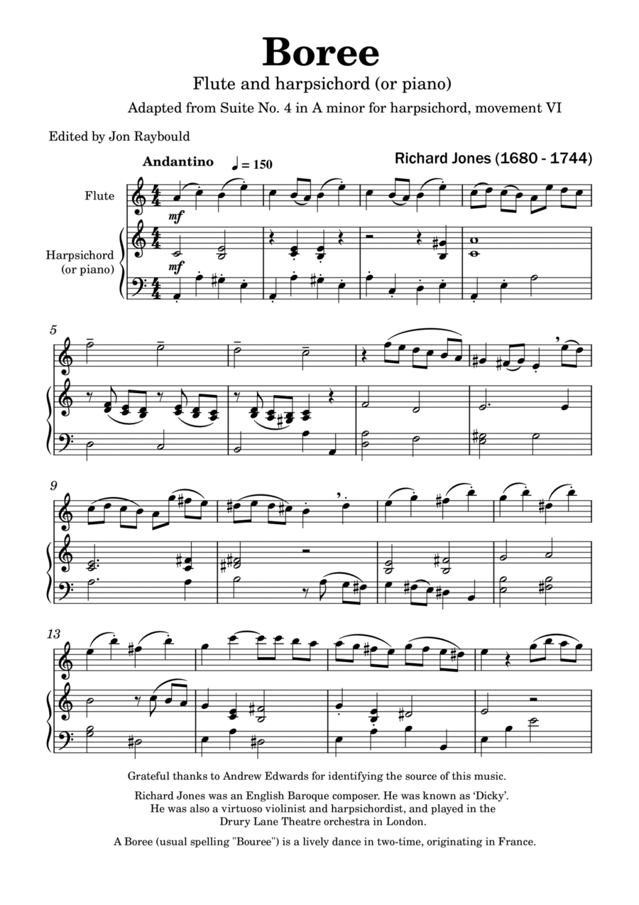 Boree by Richard Jones Boree by Richard Jones Flute Solo scores gallery preview page 1