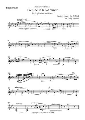 Prelude in B flat minor (Lyadov) - [Euphonium]