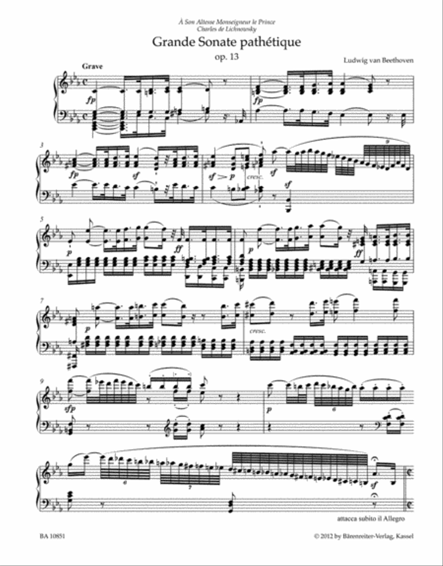 Grande Sonate pathetique C minor op. 13 Piano Solo scores gallery preview page 2