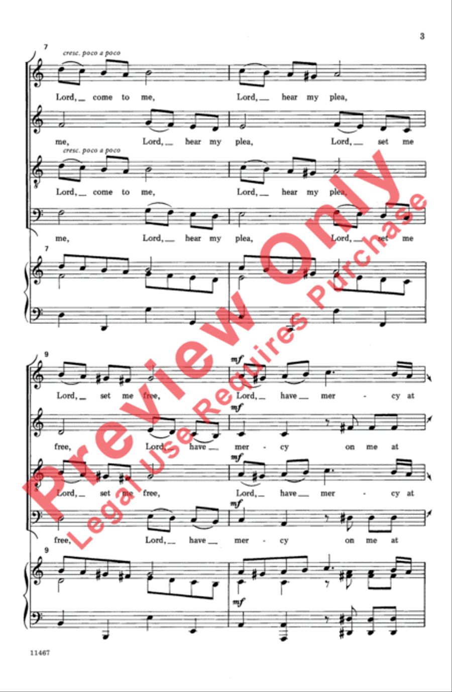 Lenten Prayer 4-Part scores gallery preview page 3
