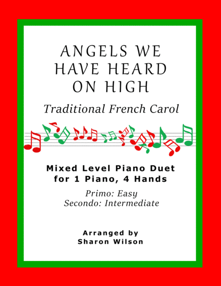 Angels We Have Heard on High (Easy Piano Duet; 1 Piano, 4 Hands) image number null