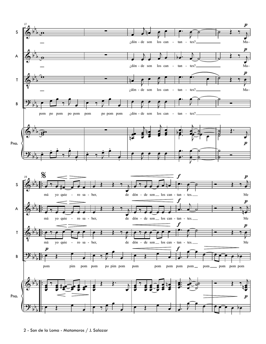 Son De La Loma 4-Part scores gallery preview page 4