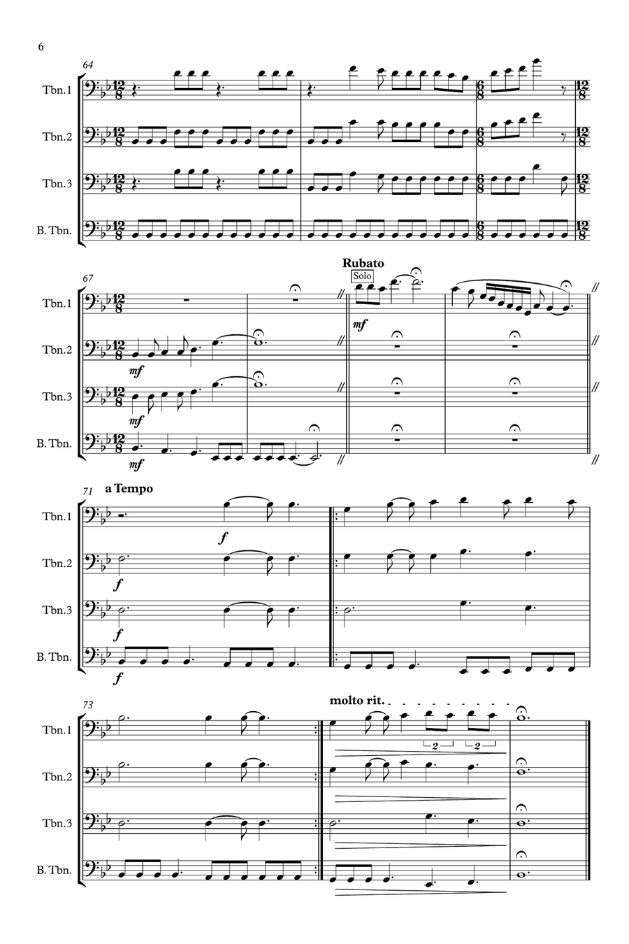 Somebody To Love Brass Quartet scores gallery preview page 6