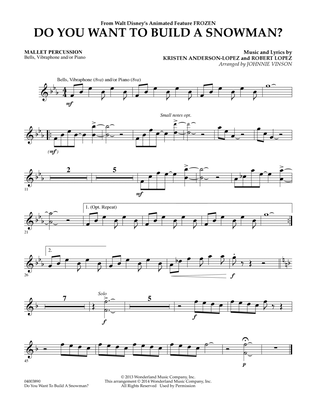 Do You Want to Build a Snowman? (from Frozen) (arr. Johnnie Vinson) - Mallet Percussion