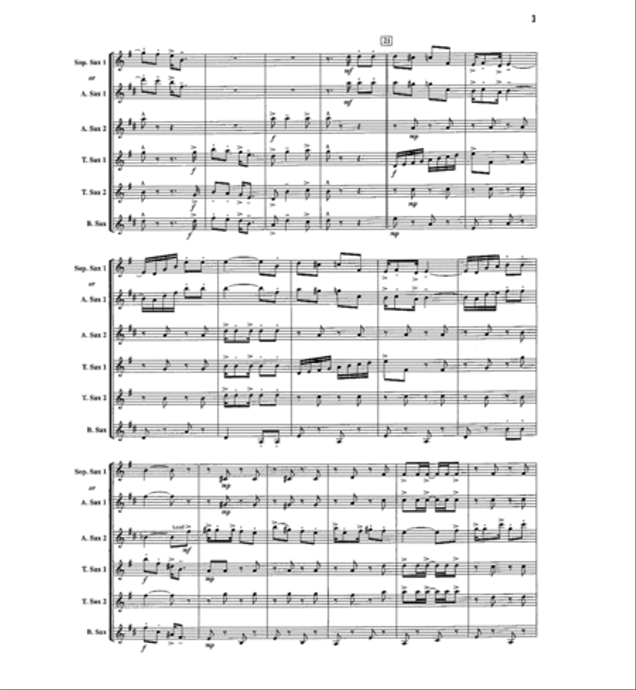 Ten Popular Classics for Saxophone Quintet Saxophone Quintet scores gallery preview page 4