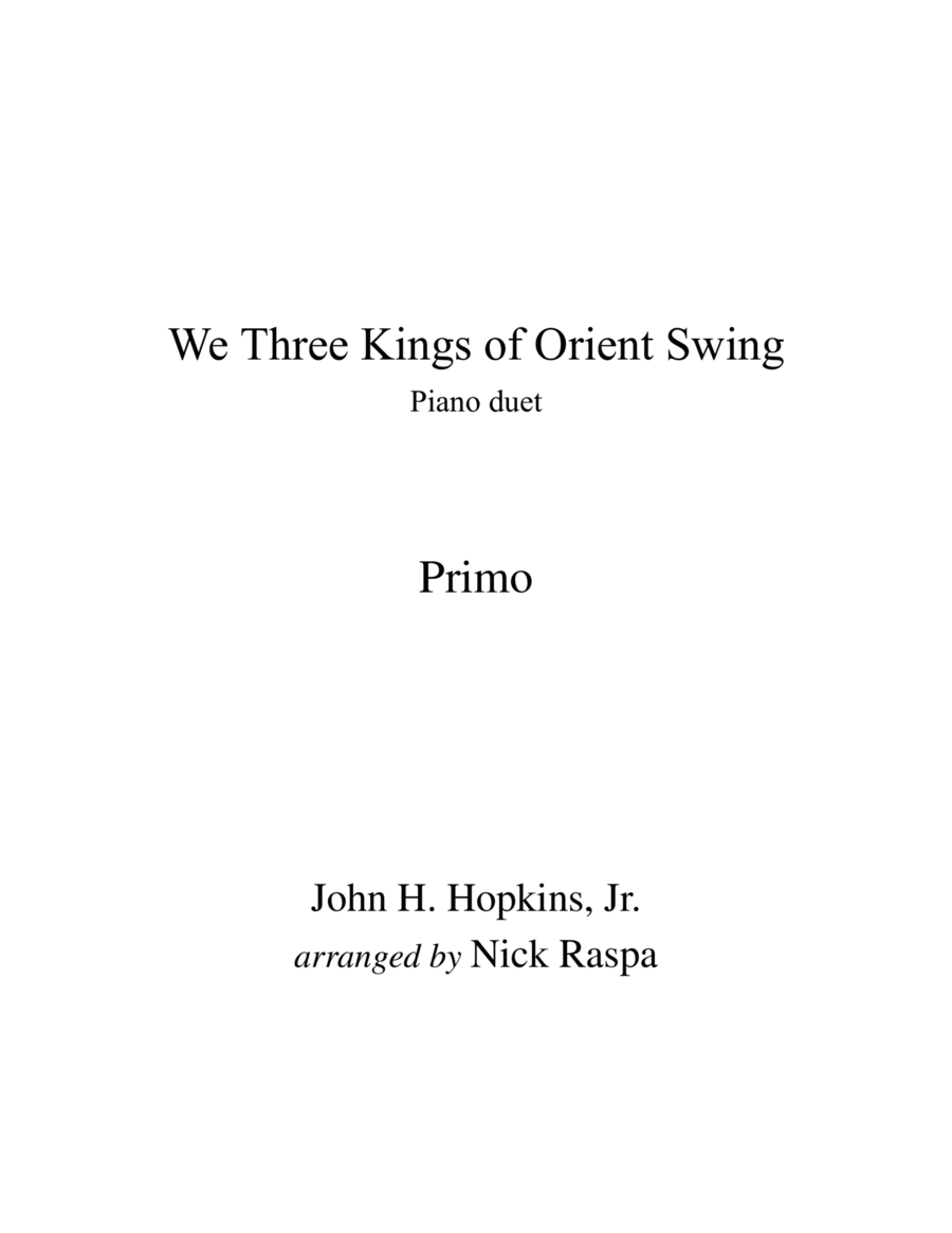 We Three Kings of Orient Swing (1 piano 4 hands) Primo image number null