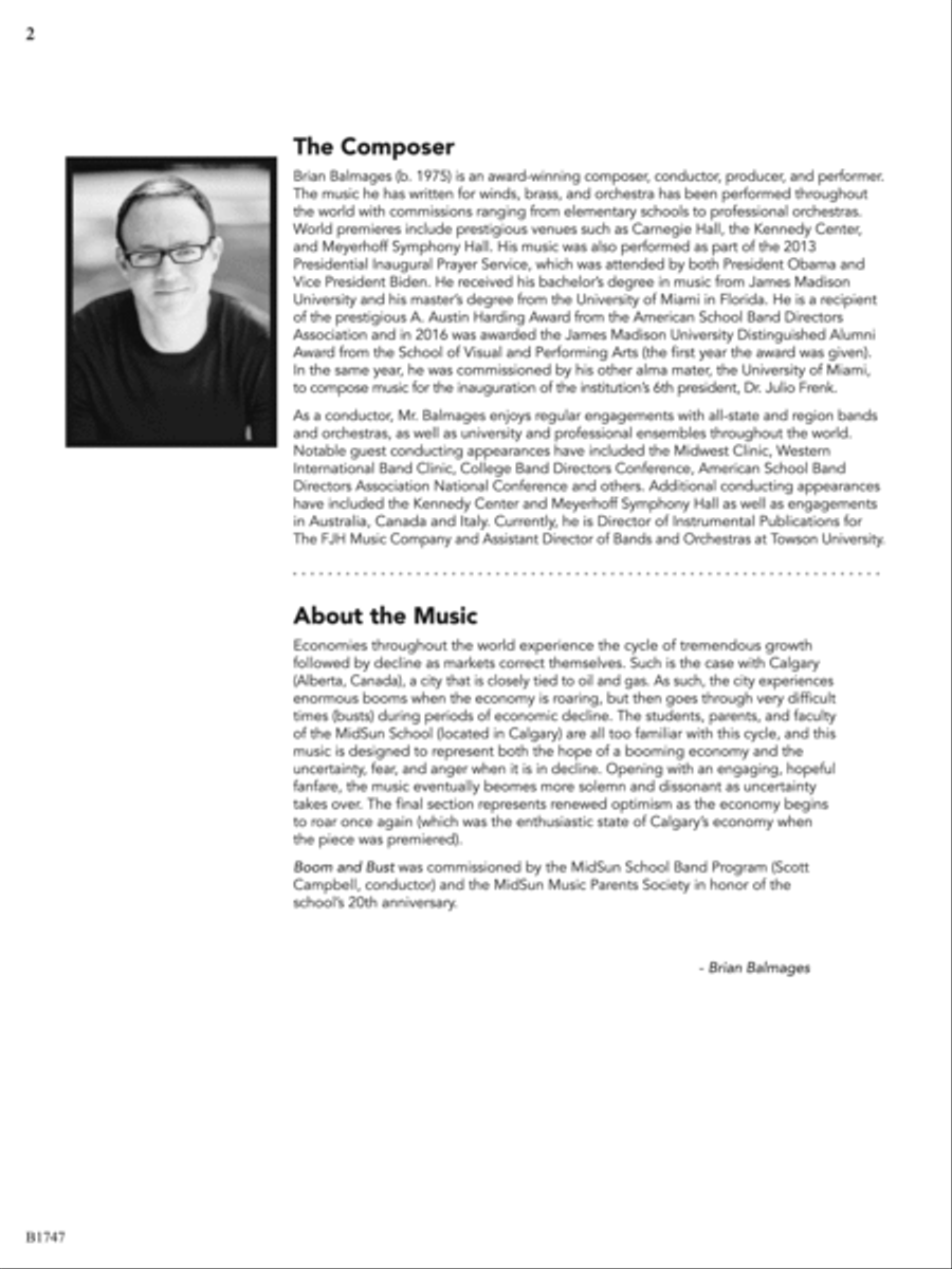 Boom and Bust: Score Concert Band scores gallery preview page 2