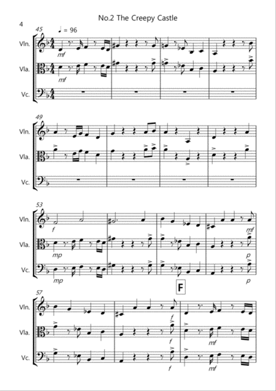 3 Halloween Pieces for String Trio String Trio scores gallery preview page 4