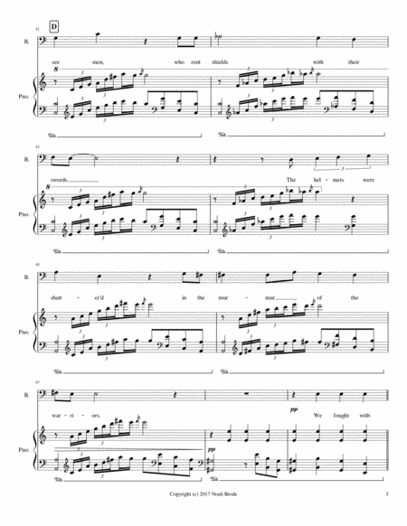 The Dying Ode of Ragnar Lodbrog - For Piano and Baritone Voice image number null