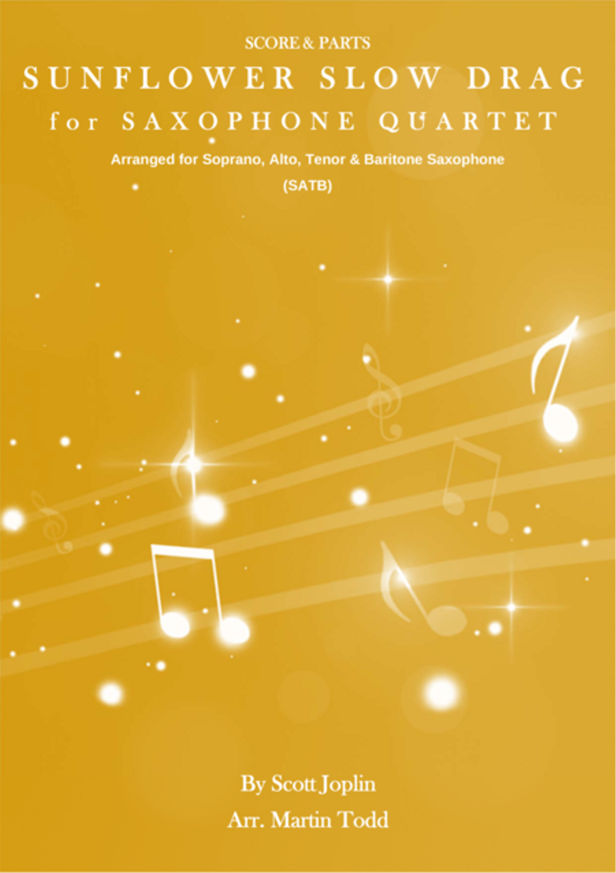 Sunflower Slow Drag for Saxophone Quartet (SATB) Saxophone Quartet scores gallery preview page 1