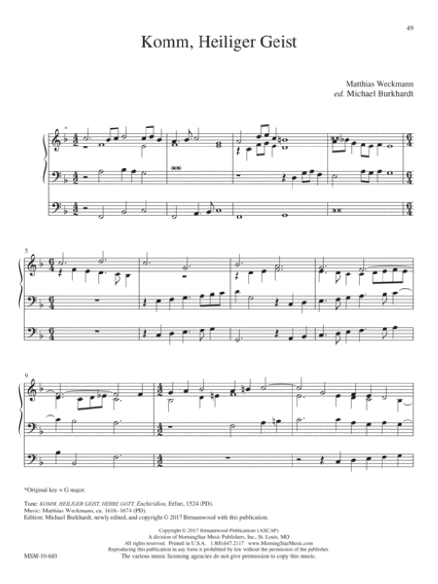 Komm, Heiliger Geist Organ scores gallery preview page 5