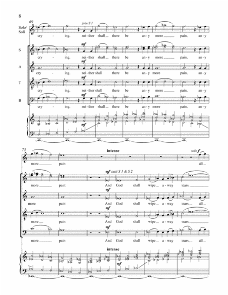 And I saw a new heaven And I saw a new heaven SSATB scores gallery preview page 8
