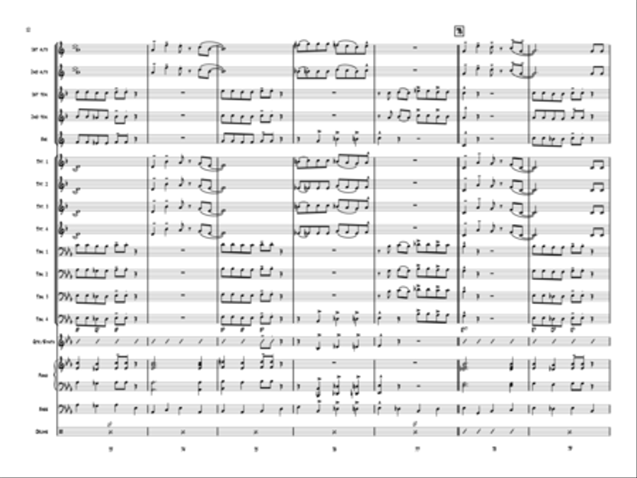 Santa Rocks the House! Jazz Ensemble scores gallery preview page 11