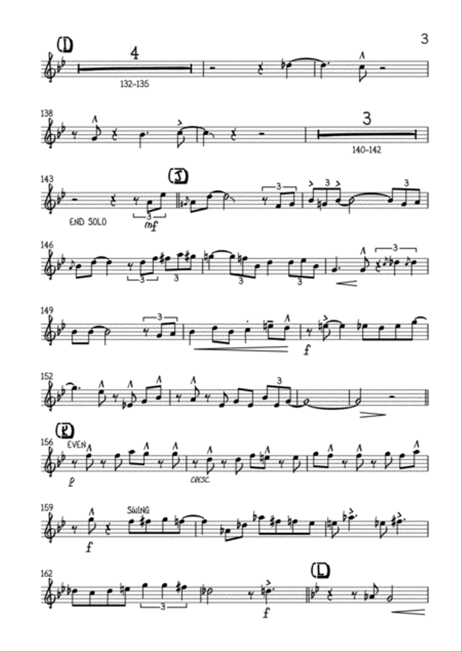 KELLYS BLUES ORIGINAL BIG BAND Jazz Ensemble scores gallery preview page 4