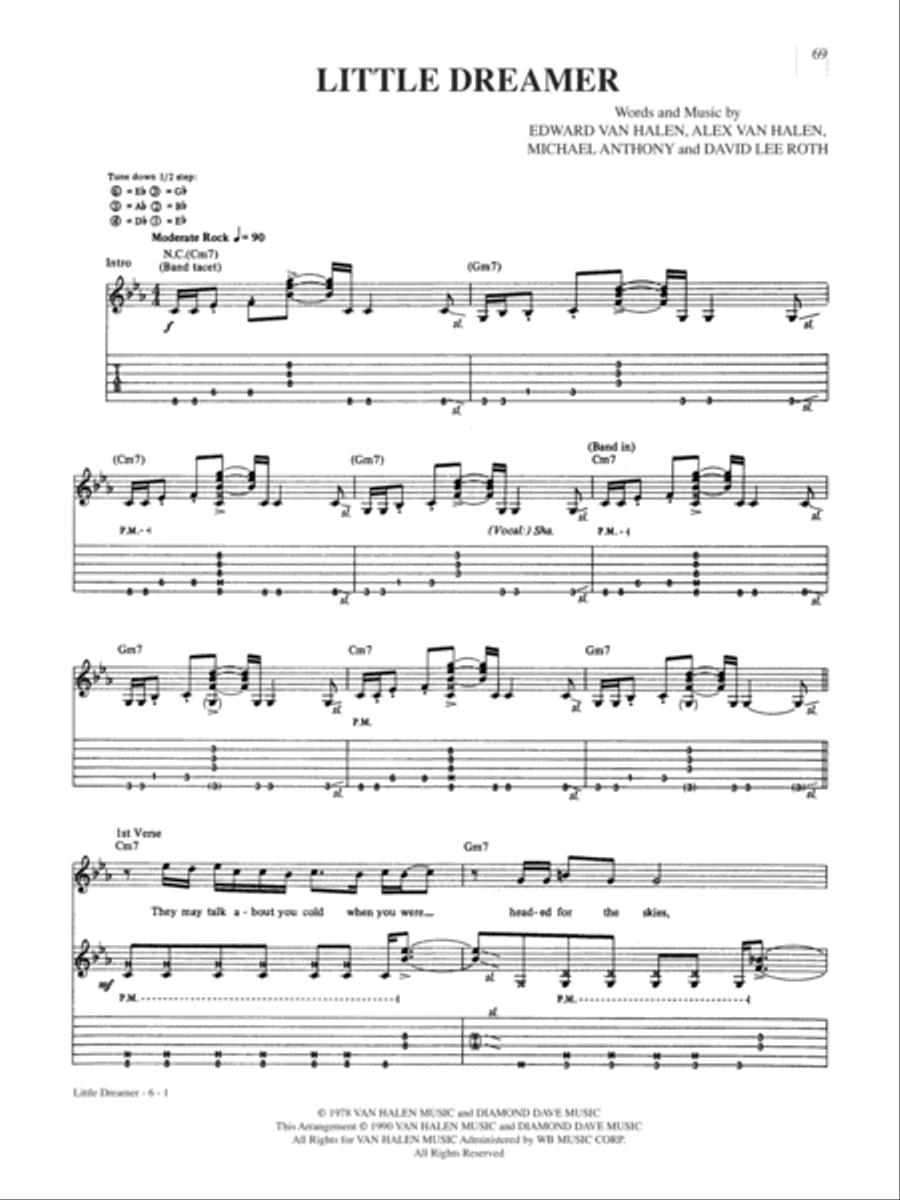 Little Dreamer Guitar Tablature scores gallery preview page 1
