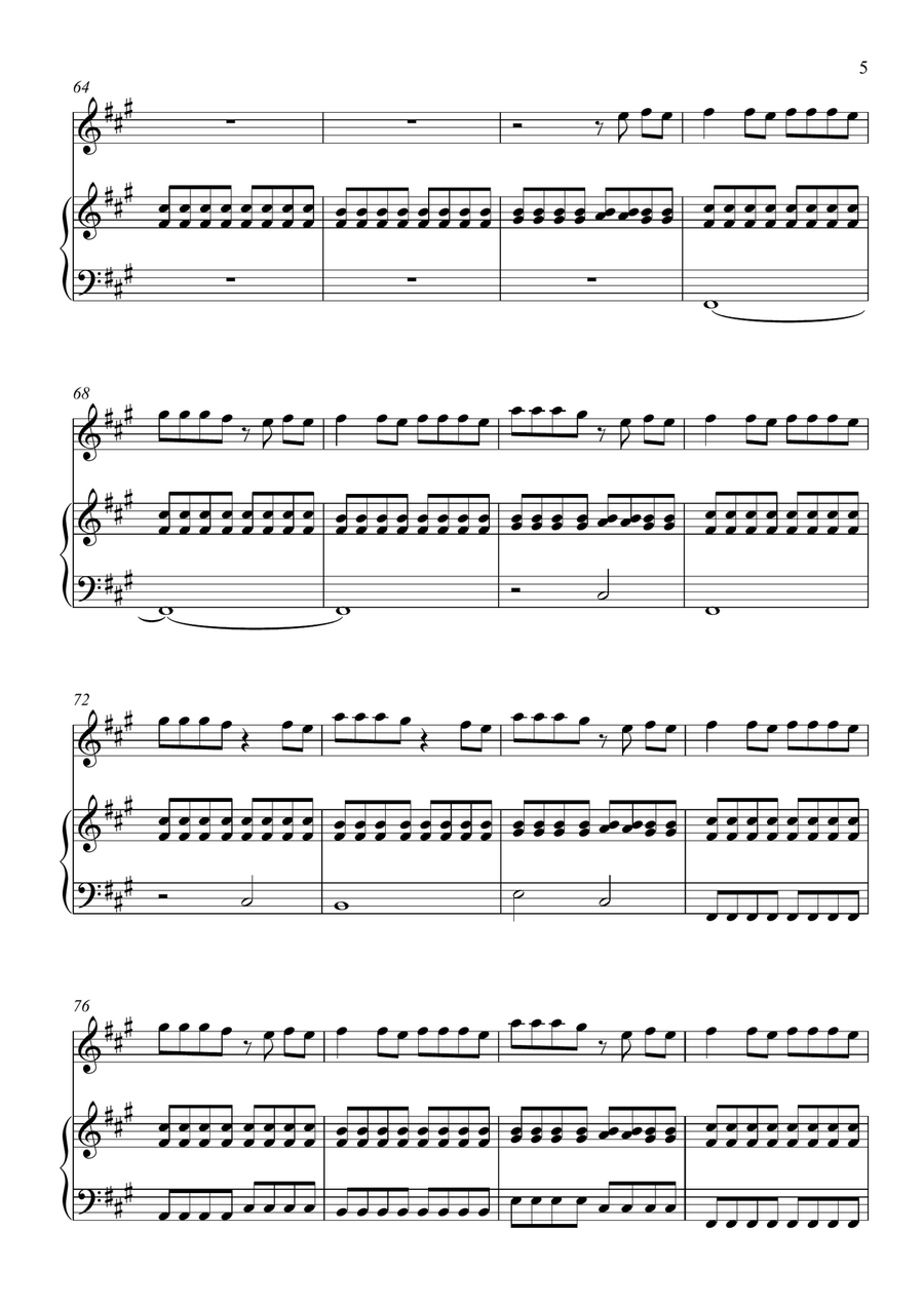 Bleed It Out Voice scores gallery preview page 5