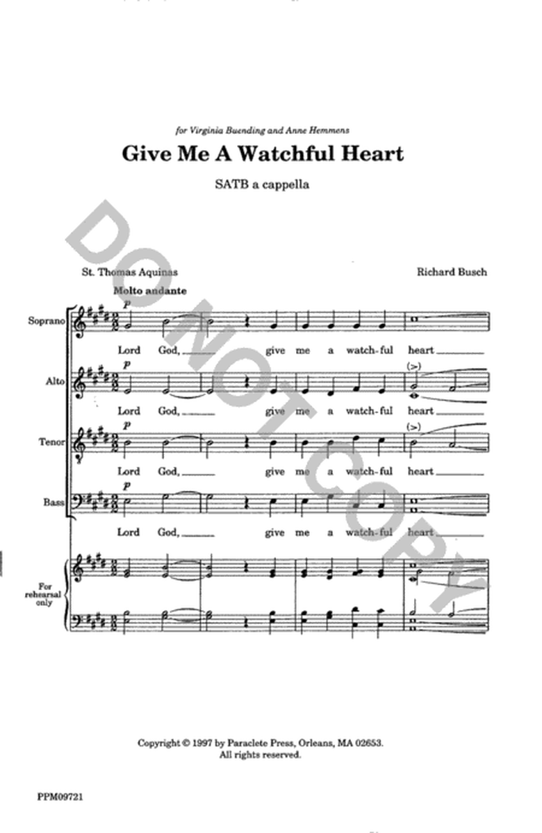 Give Me a Watchful Heart