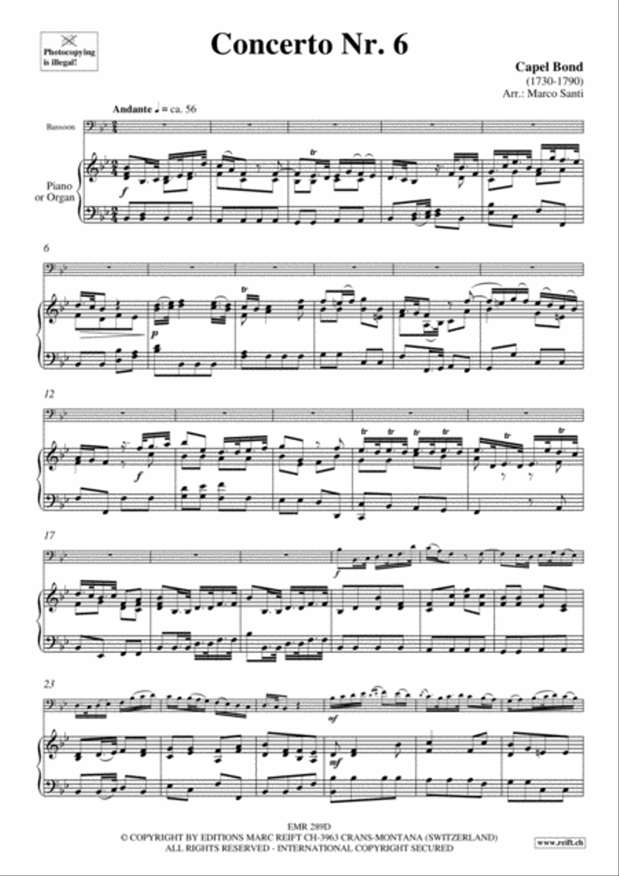 Concerto No. 6 Bassoon Solo scores gallery preview page 4