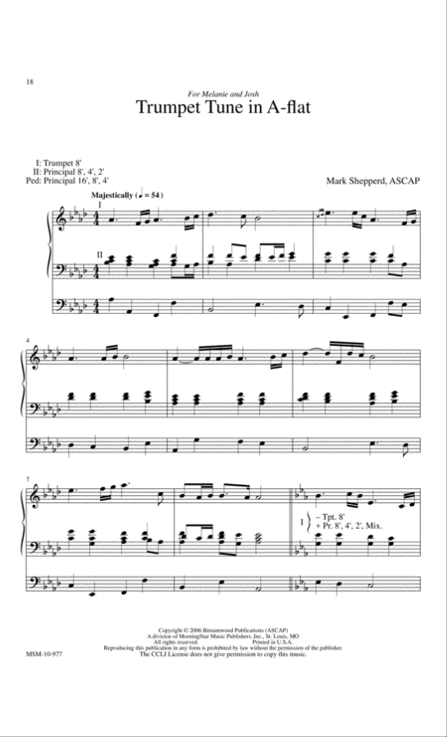 Trumpet Tunes for Organ Trumpet Tunes for Organ Trumpet Solo scores gallery preview page 7
