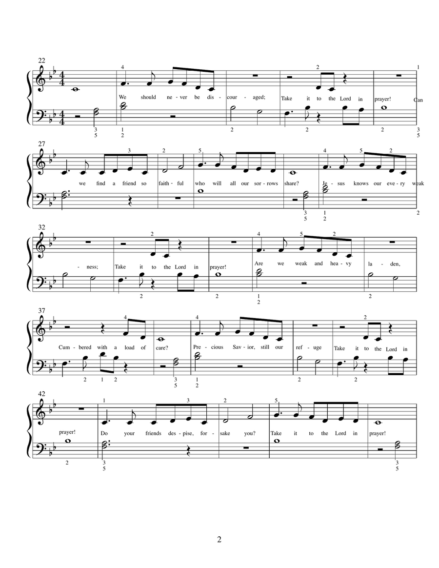 What A Friend We Have In Jesus Voice scores gallery preview page 2