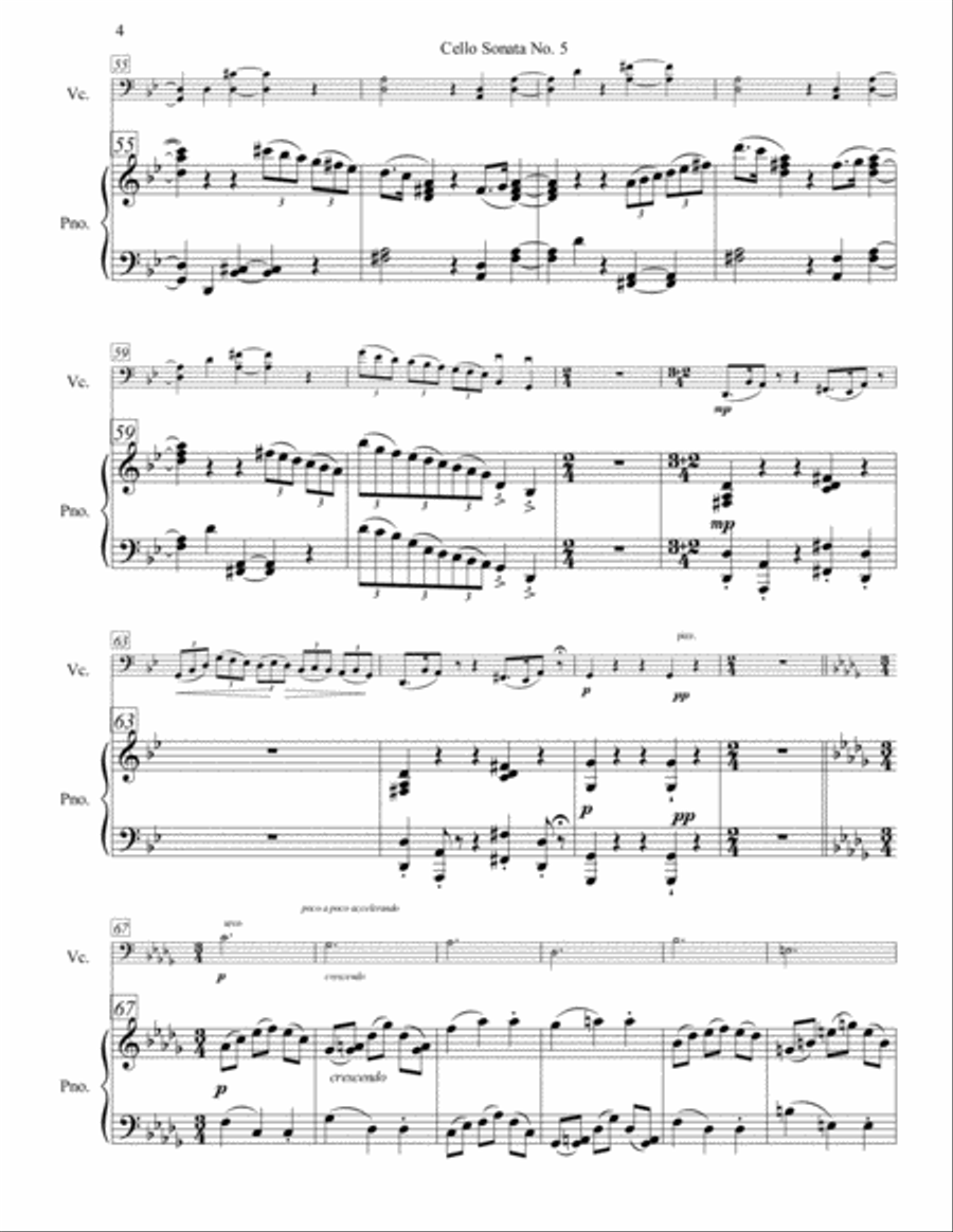 Cello Sonata No. 5 Cello Sonata No. 5 Piano scores gallery preview page 5