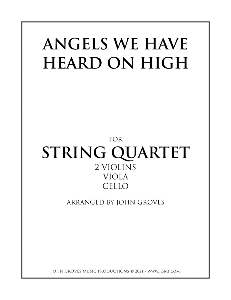 Angels We Have Heard On High - String Quartet image number null