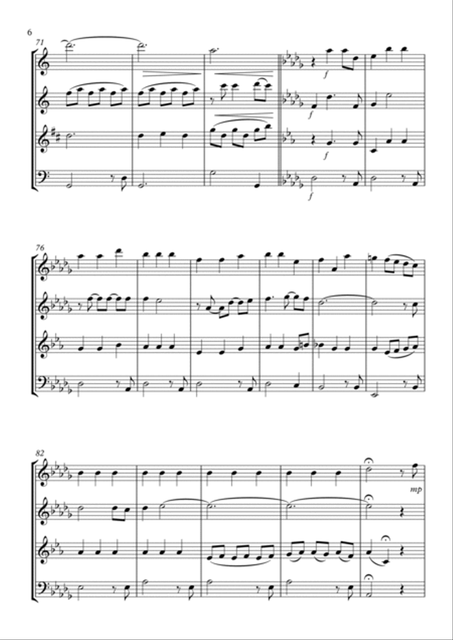 Weekend In New England Woodwind Quartet scores gallery preview page 6