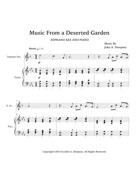 Music From a Deserted Garden (Soprano Sax and Piano) image number null